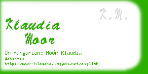 klaudia moor business card